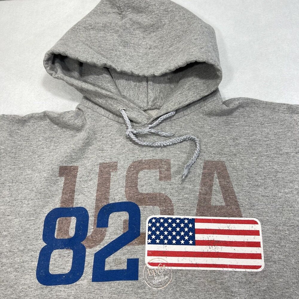 Walt Disney World Men's Large Fleece Pullover Hoodie Epcot World Showcase USA 82 - Picture 2 of 11
